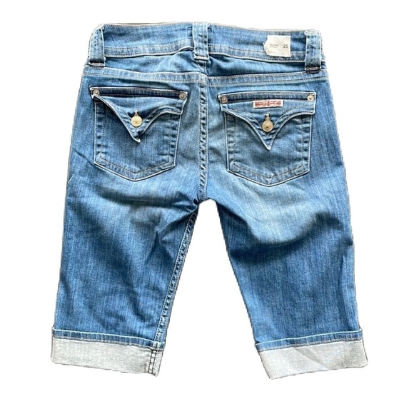 Sz25 Hudson Palerme Knee Cuffed Denim Shorts in Tribute wash VGUC - Picture 3 of 11